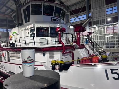 Customer photo review of Custom 20 oz. Stainless Steel Boat Tumbler