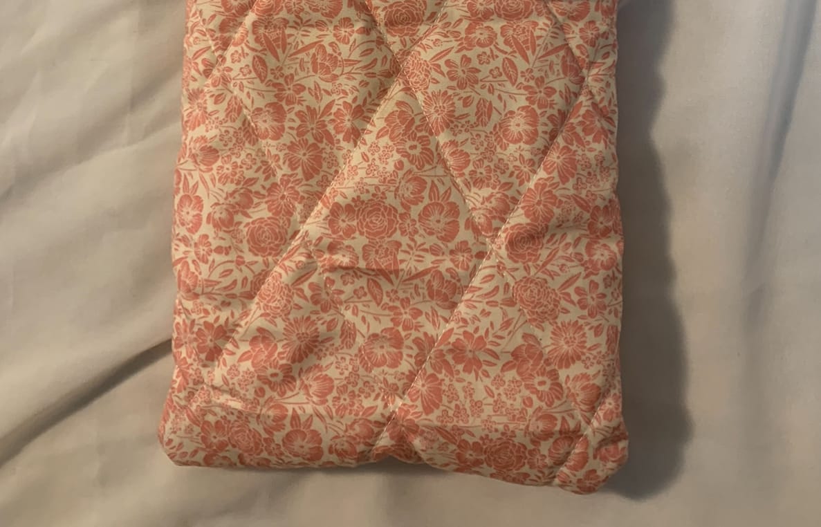 Customer photo review of Busy Floral Rose & Hubble Cotton Poplin Fabric