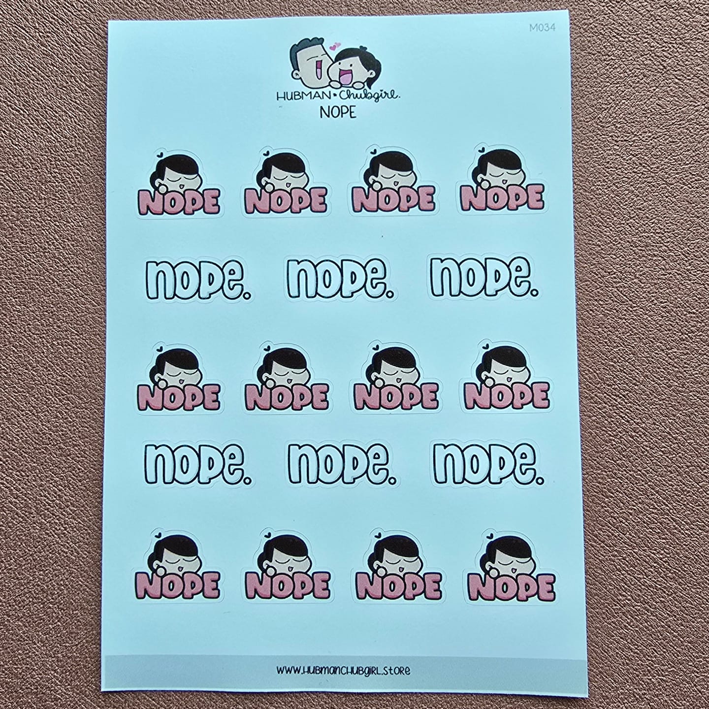 Customer photo review of Nope Planner Stickers