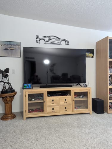 Customer photo review of Corvette C8 HTC Metal Car Wall Art - NC0923