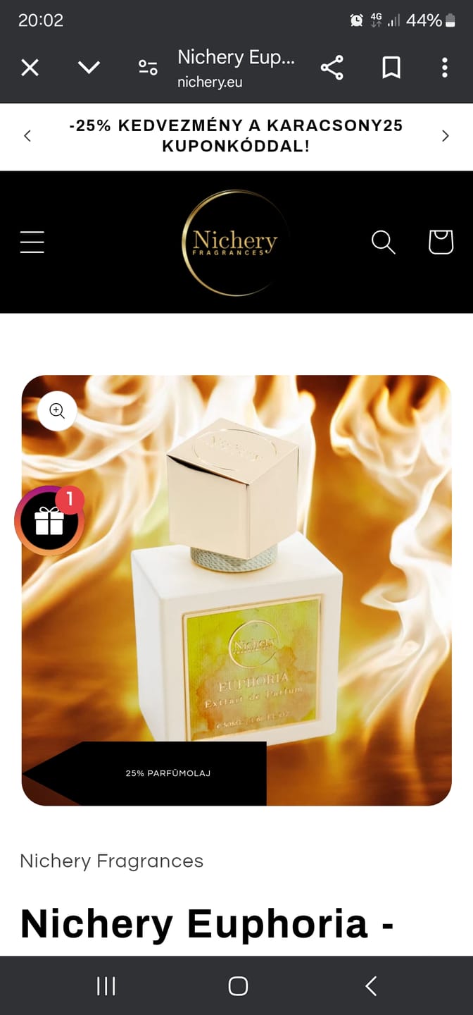 Customer photo review of Nichery Euphoria Extrait de Parfum - Unisex 50ml