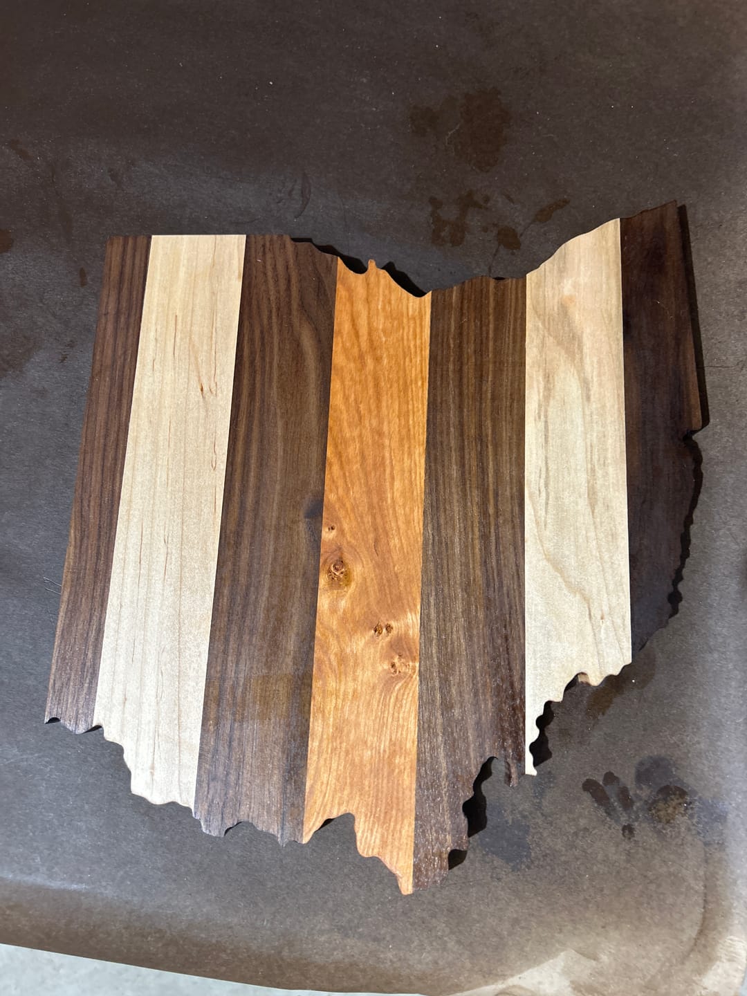 Customer photo review of 14.0x12.4" State Of Ohio Acrylic Router Template