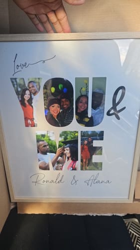 Customer photo review of You & Me - Personalised Poster