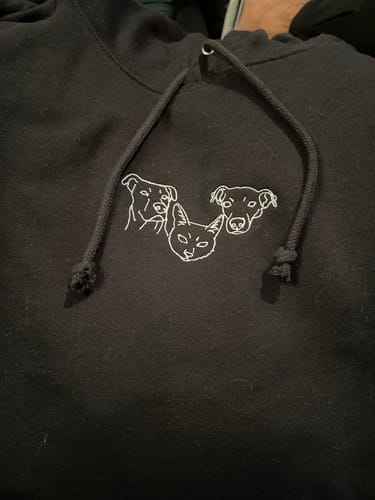 Customer photo review of Hoodie Line Art Personalizável - Animais