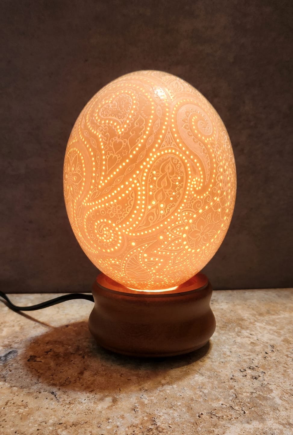 Customer photo review of Ostrich Egg Shell