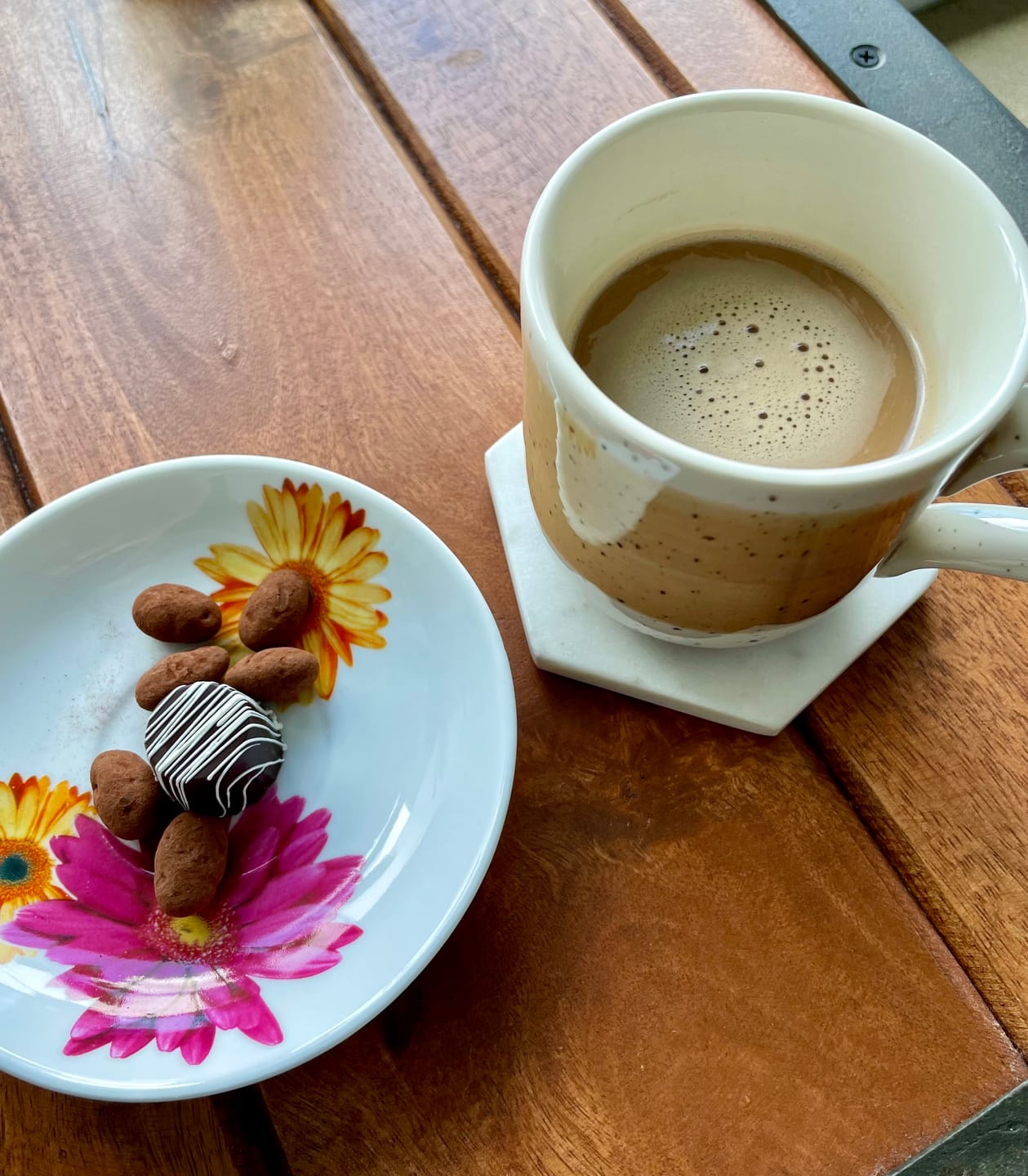 Customer photo review of Chocolate Coated Roasted Almonds