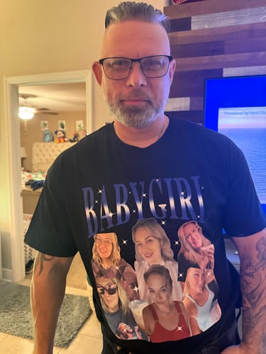 Customer photo review of CUSTOM VINTAGE TEE