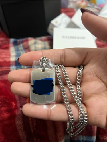Customer photo review of Matte Dog Tag