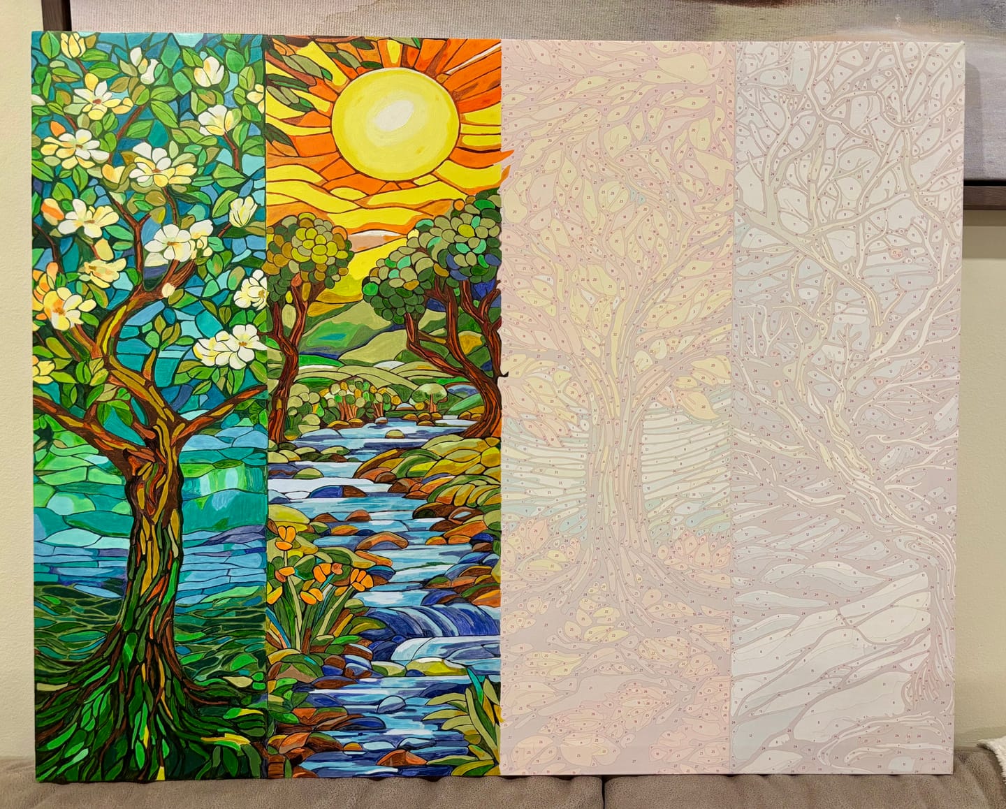 Customer photo review of The Four Seasons - Paint by Numbers
