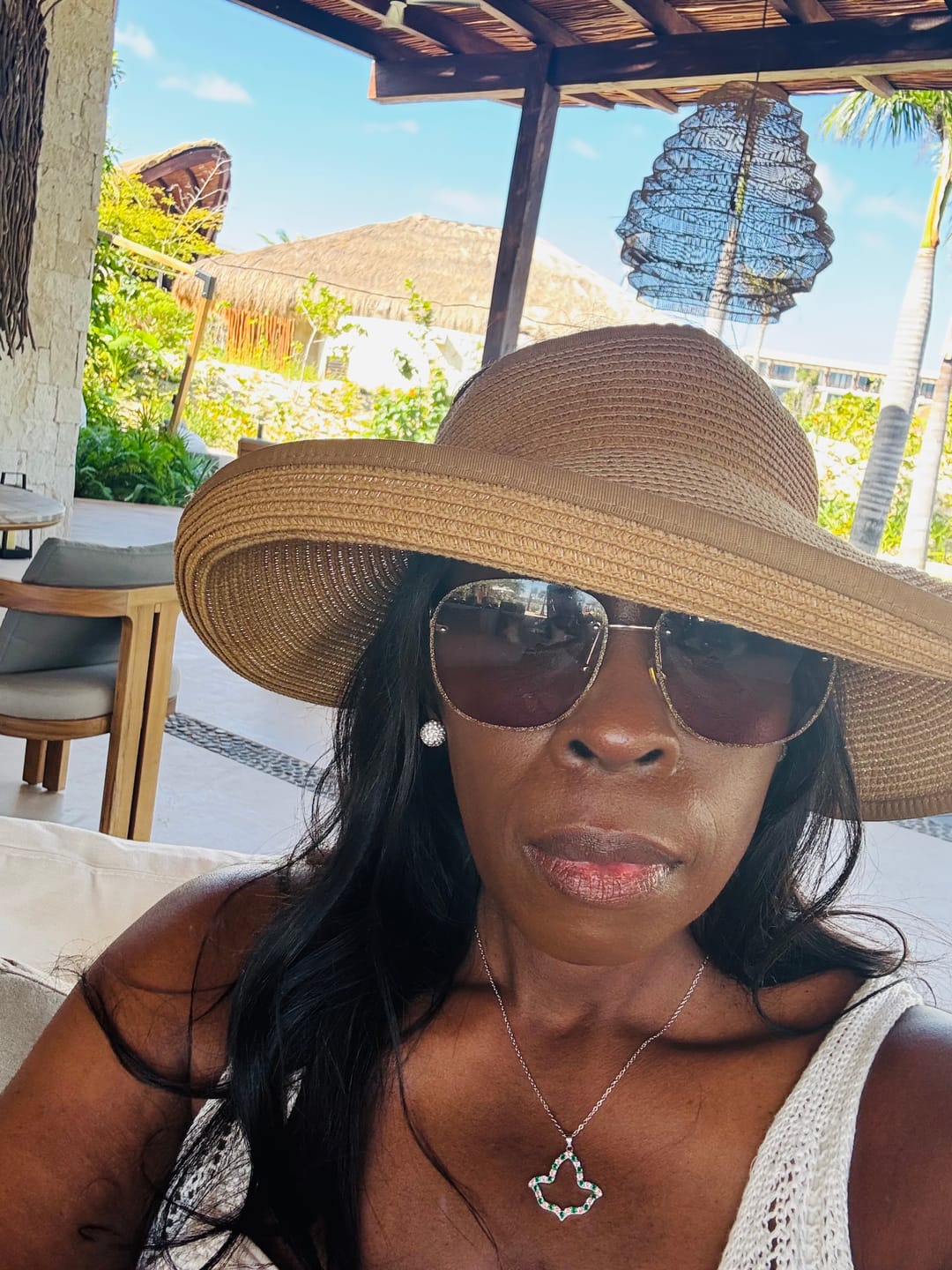 Customer photo review of AKA Open Ivy Leaf  Necklace