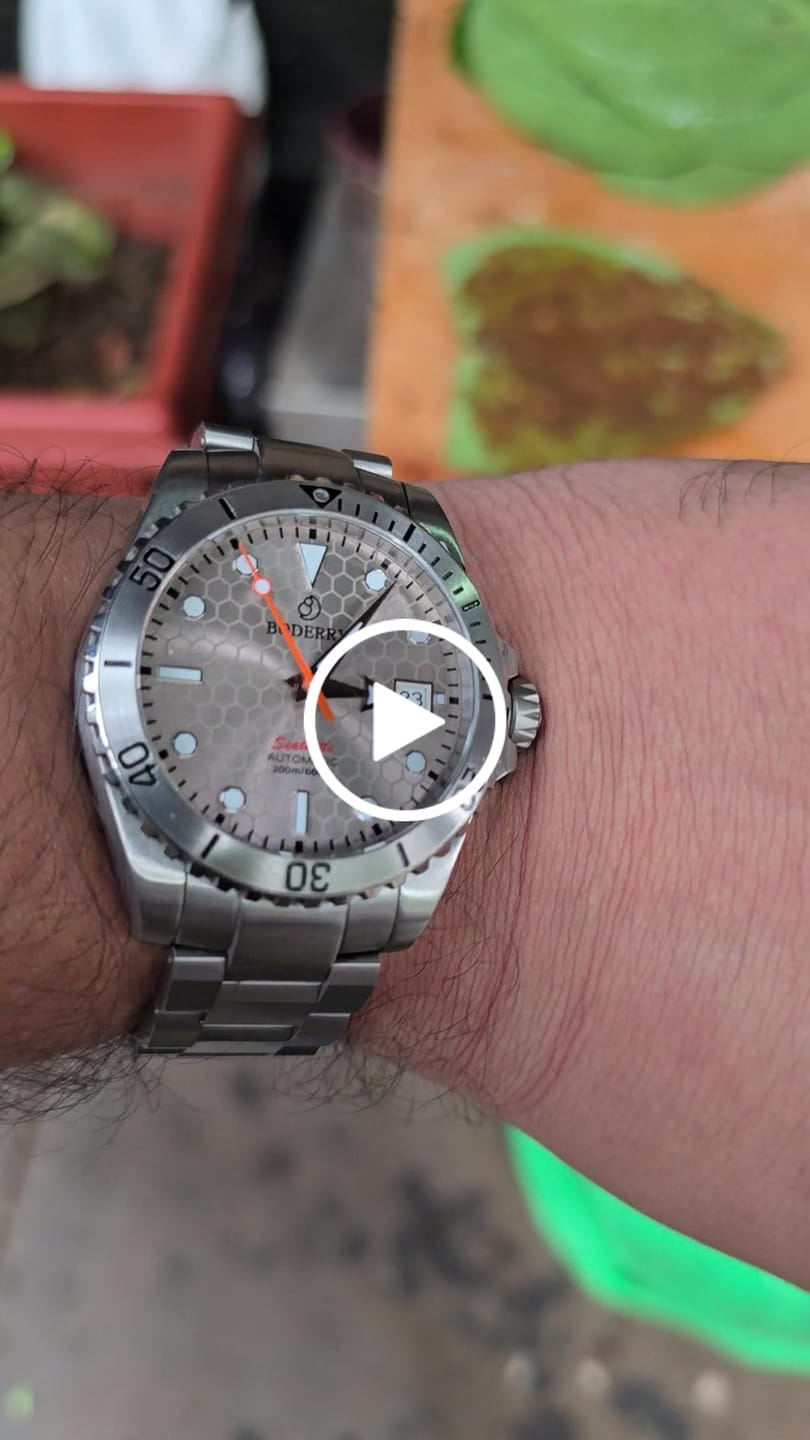 Customer video review of SEATURTLE.OCEAN(TITANIUM) - Automatic Titanium Diver Watch | Titanium Gray/Ti-bracelet
