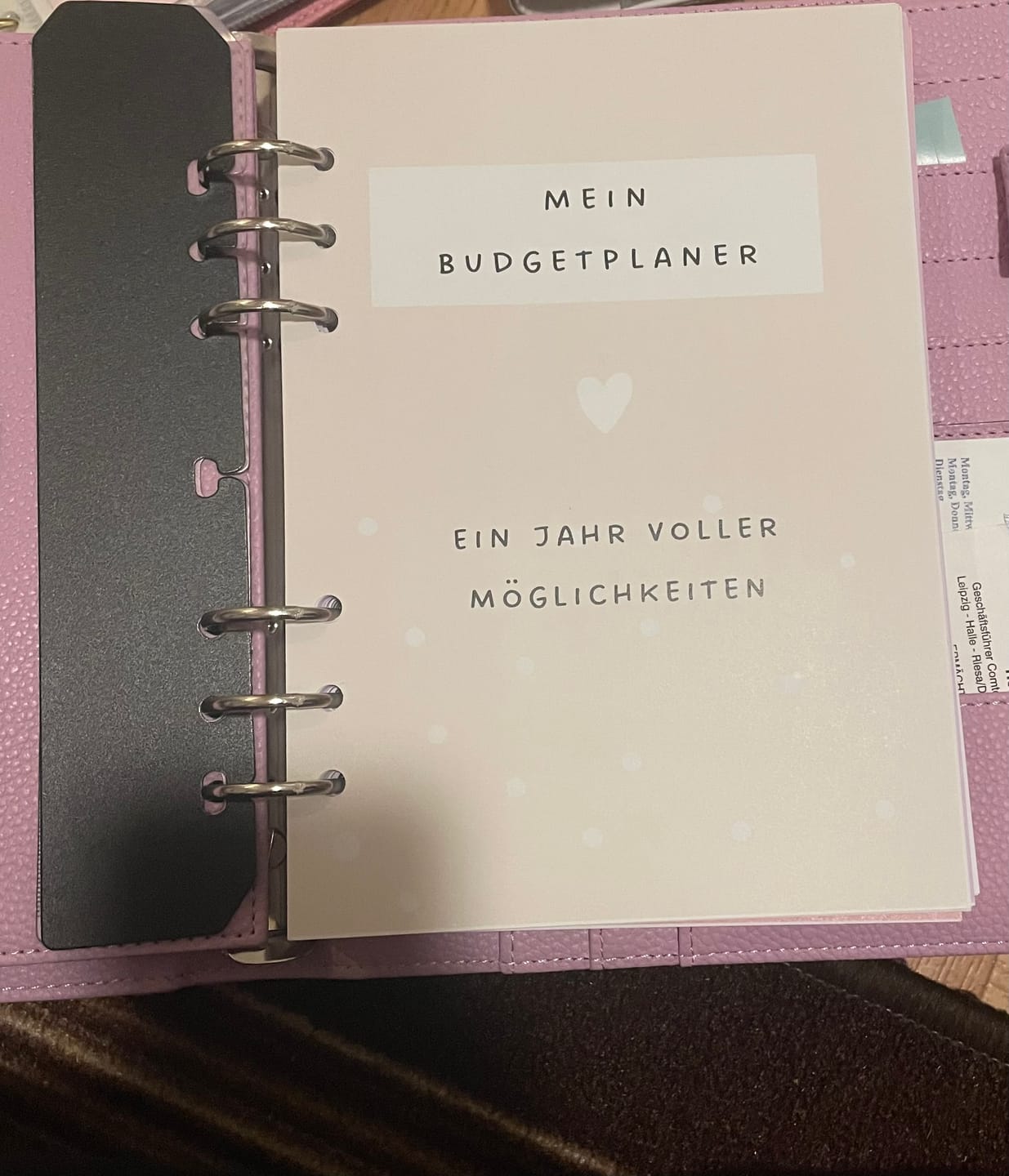 Customer photo review of Budgetplaner Ringbuch oder Einlagen A5