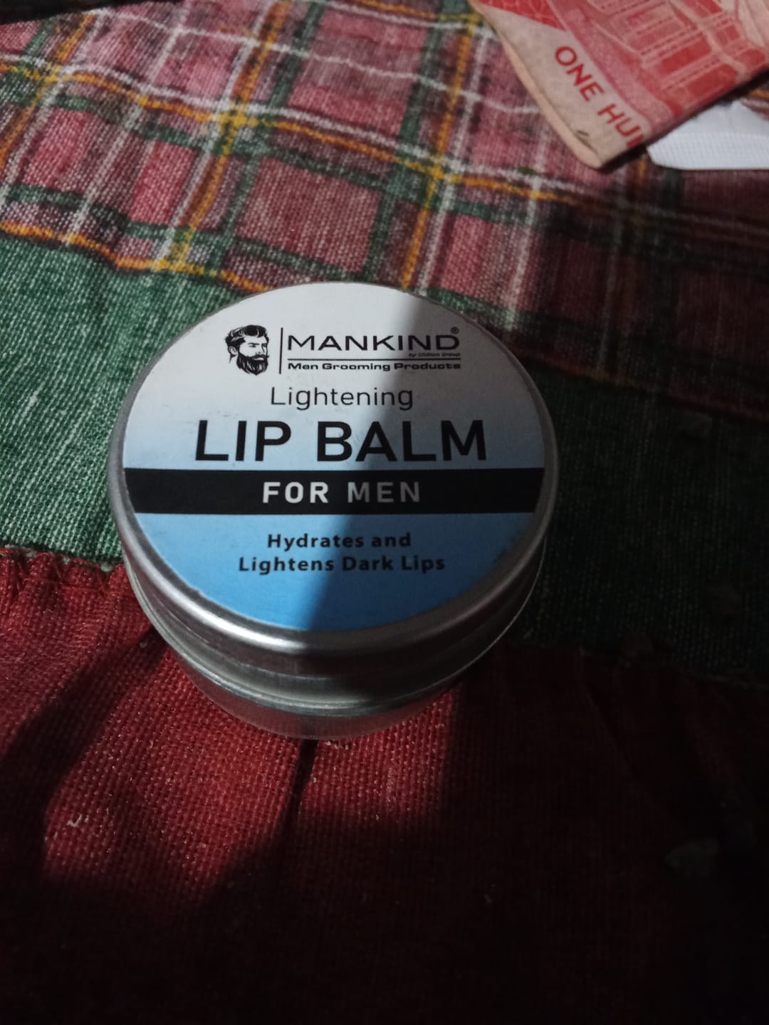Customer photo review of Lightening Lip Balm (for Men) – Restores your Natural Lip Color, Ideal for Smokers, Hydrates, Softens & Lightens Dark Lips
