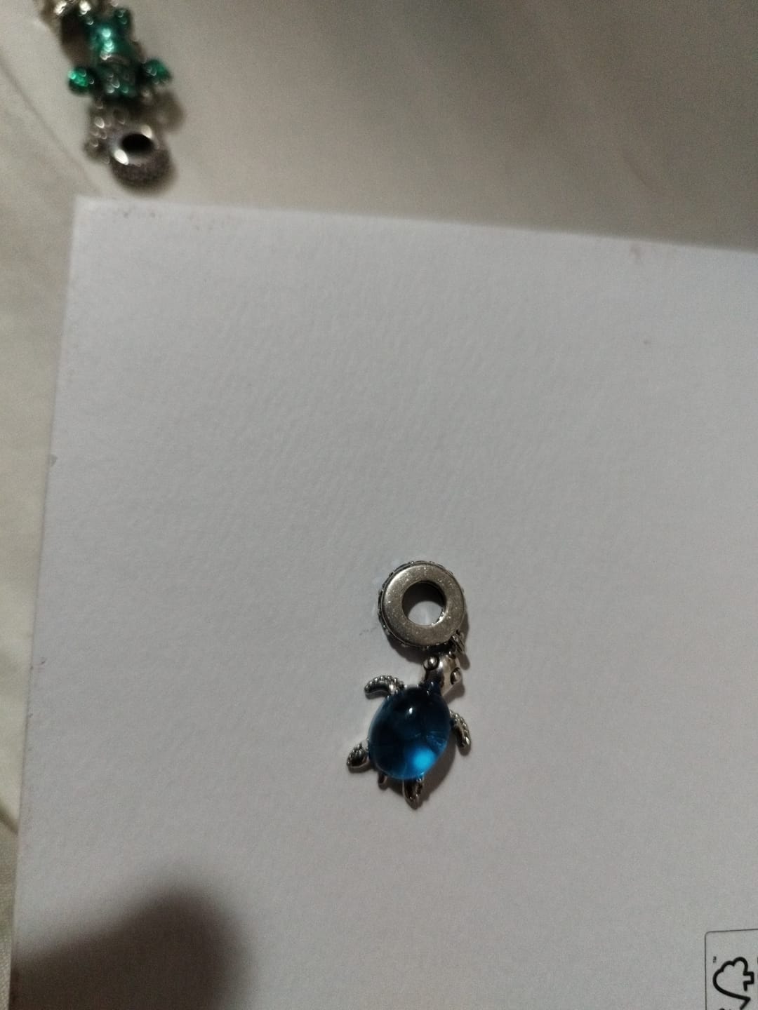 Customer photo review of Charm Tortuga Azul