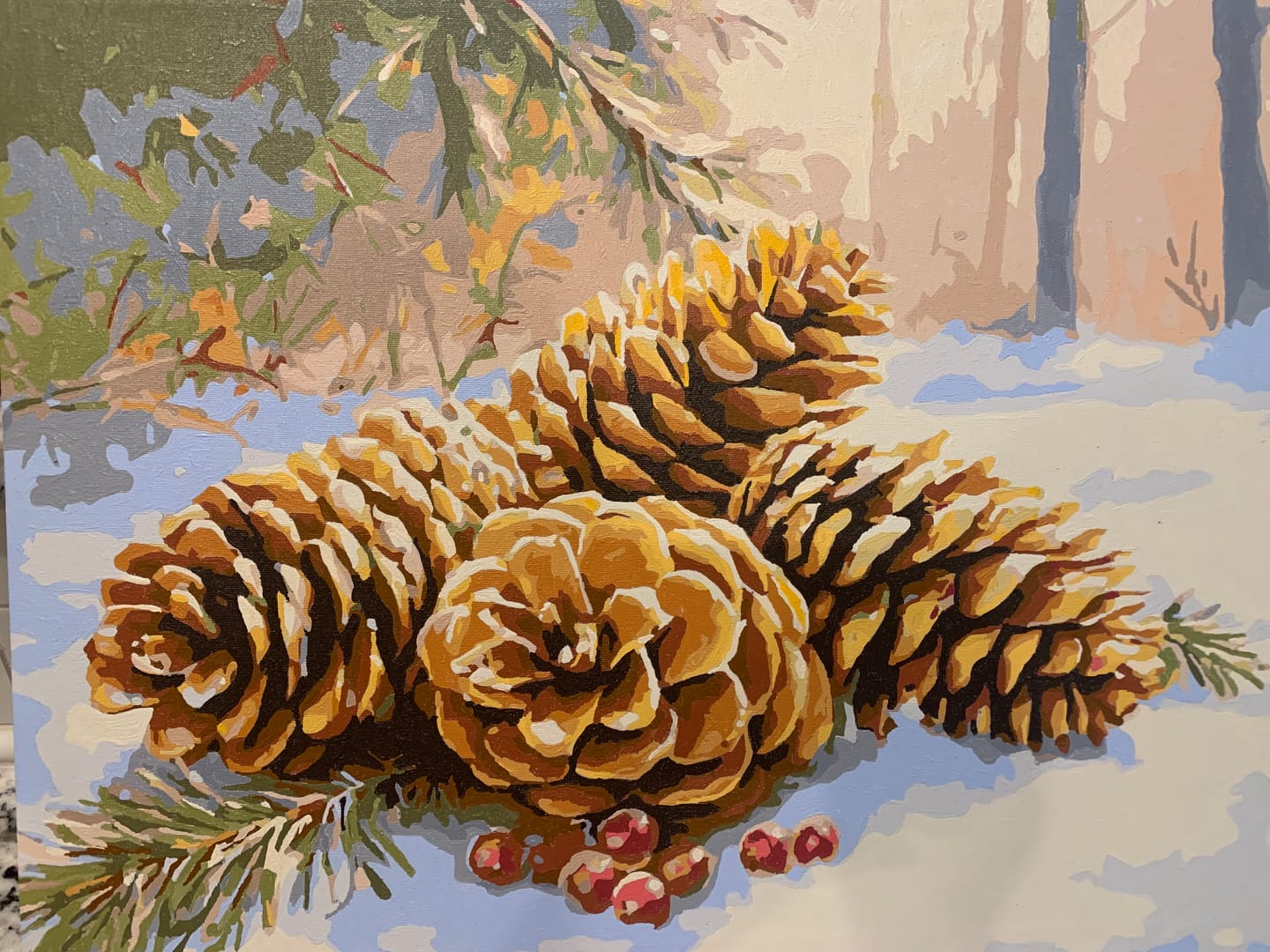 Customer photo review of Winter Pinecones