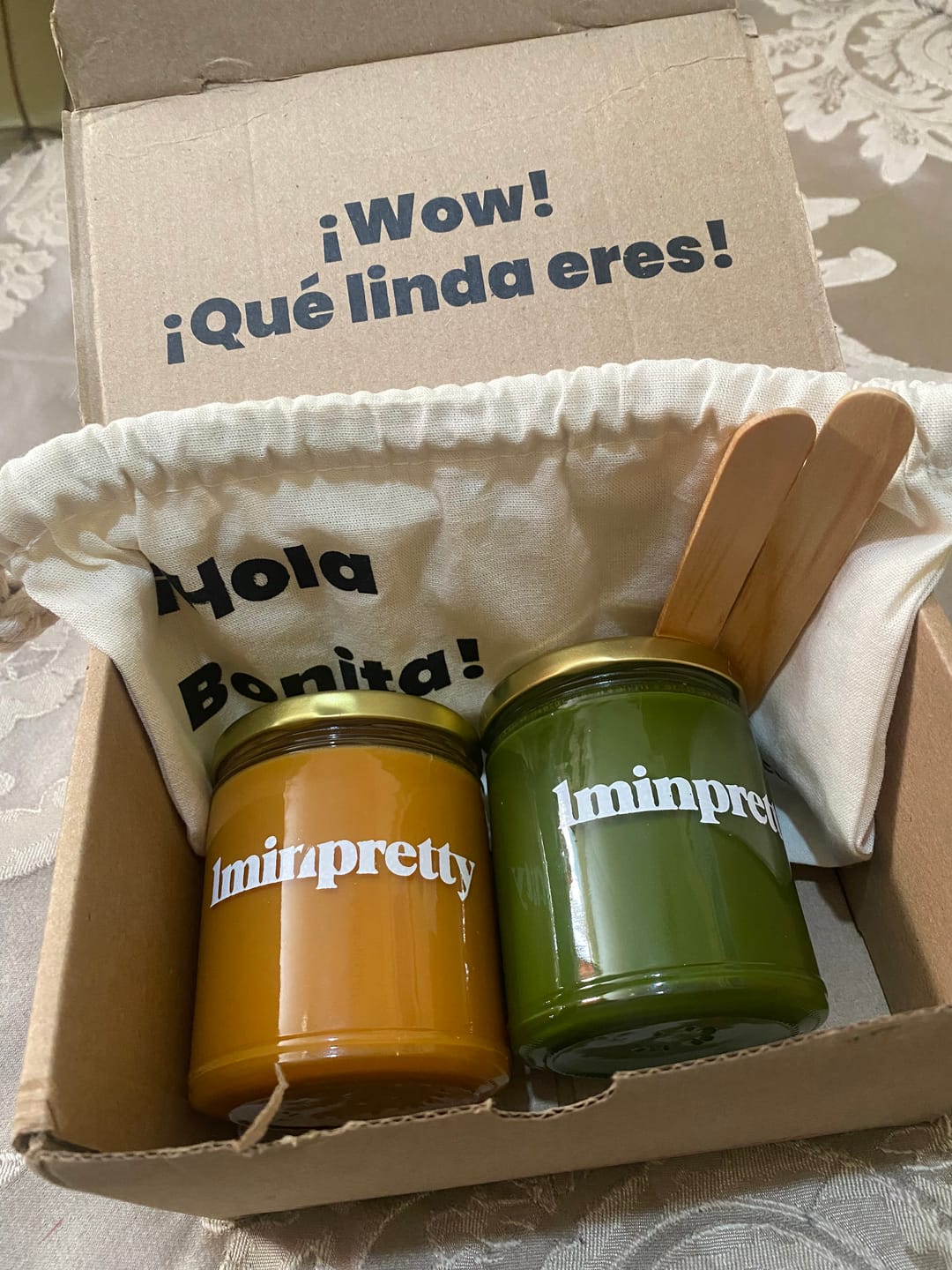 Customer photo review of Kit de 2 tarros de cera con envío gratis mx
