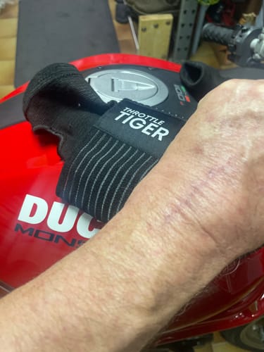 Customer photo review of Motorcycle Wrist Support - Ride Without Wrist Pain