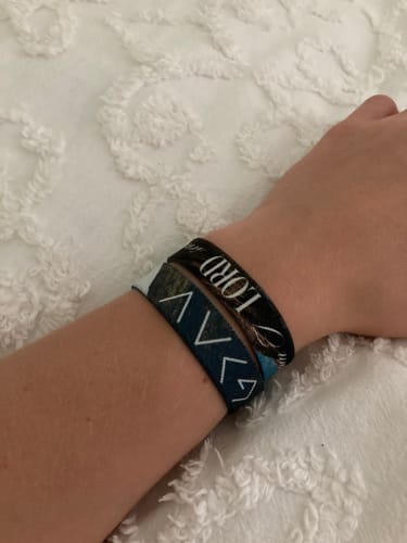 Customer photo review of Isaiah 6:8 Wristband