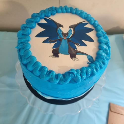 Customer photo review of 15 cm Round Custom Edible Icing Image