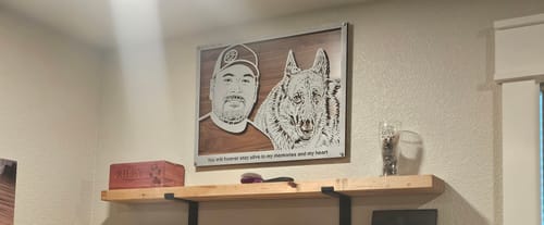 Customer photo review of Custom Pet Metal Portrait