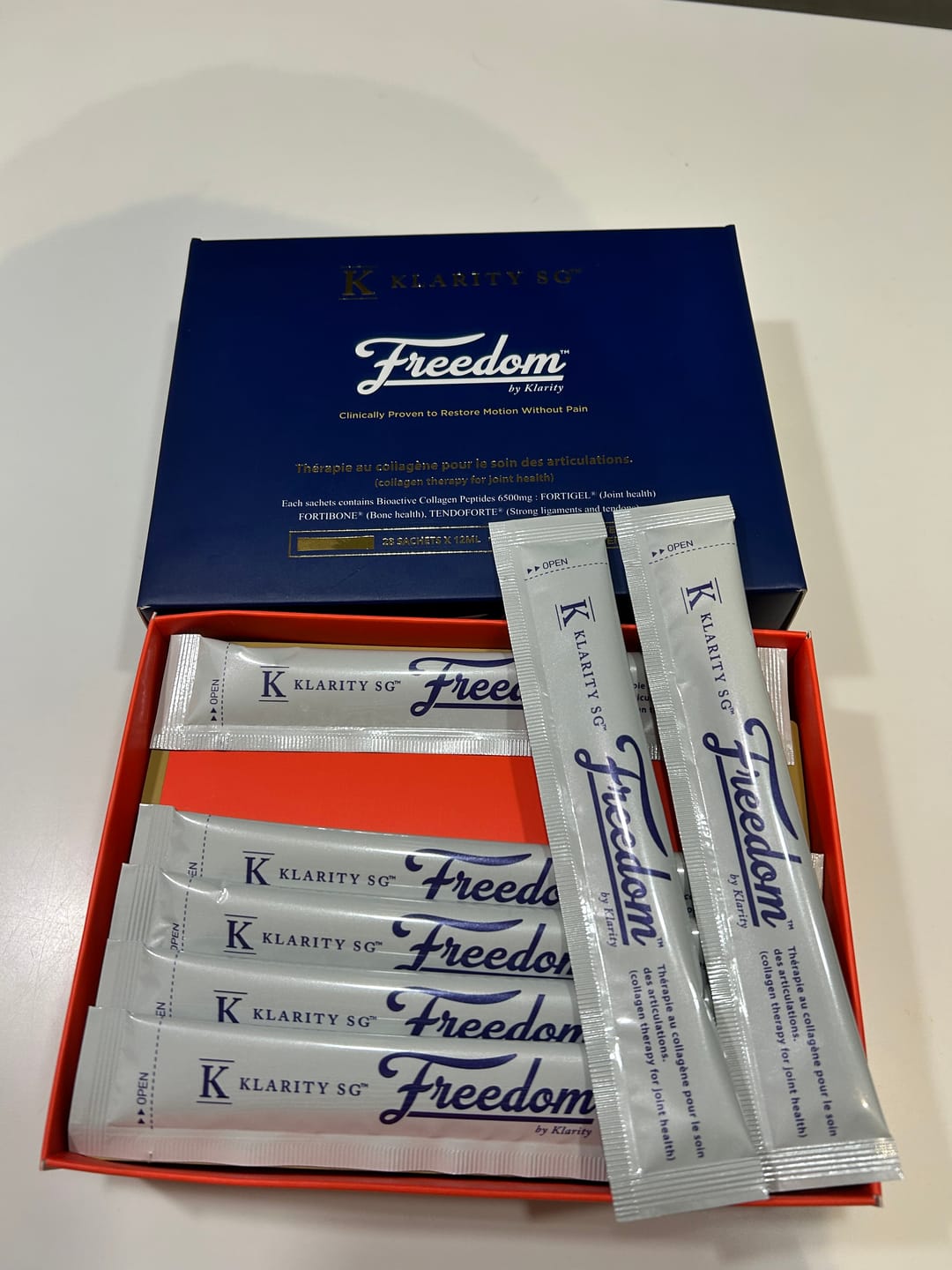 Customer photo review of Freedom by KlaritySGᵀᴹ - Medical Grade Bioactive Collagen Peptides to heal Joint pain