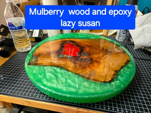 Customer photo review of 10x1" Round Silicone Mold For Epoxy Resin - 10" Circle Mold