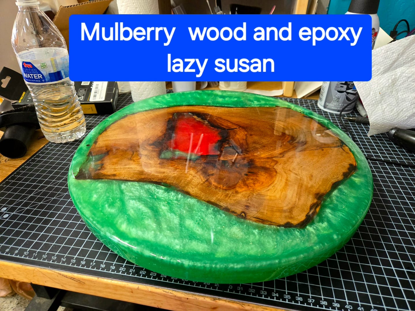 Customer photo review of 10x1" Round Silicone Mold For Epoxy Resin - 10" Circle Mold