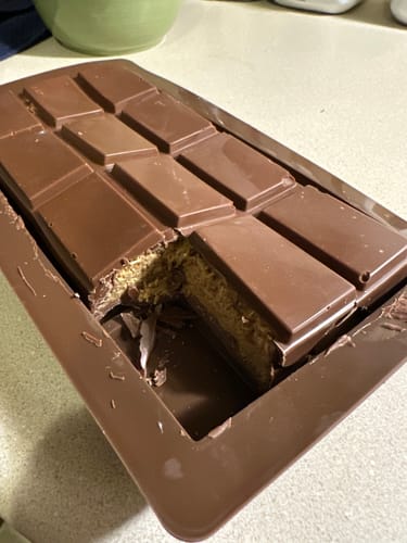 Customer photo review of Viral Pistachio Stuffed Bar Kit