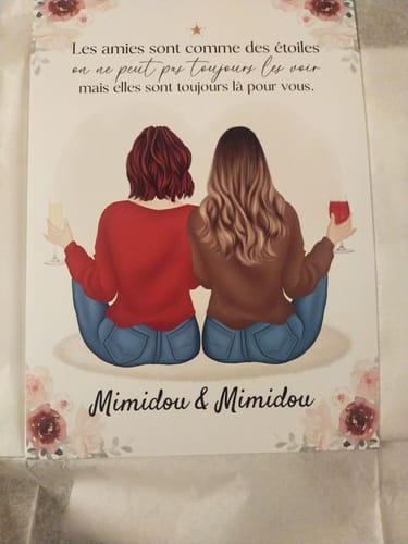 Customer photo review of Affiche Personnalisée - Meilleure Amie/Soeur