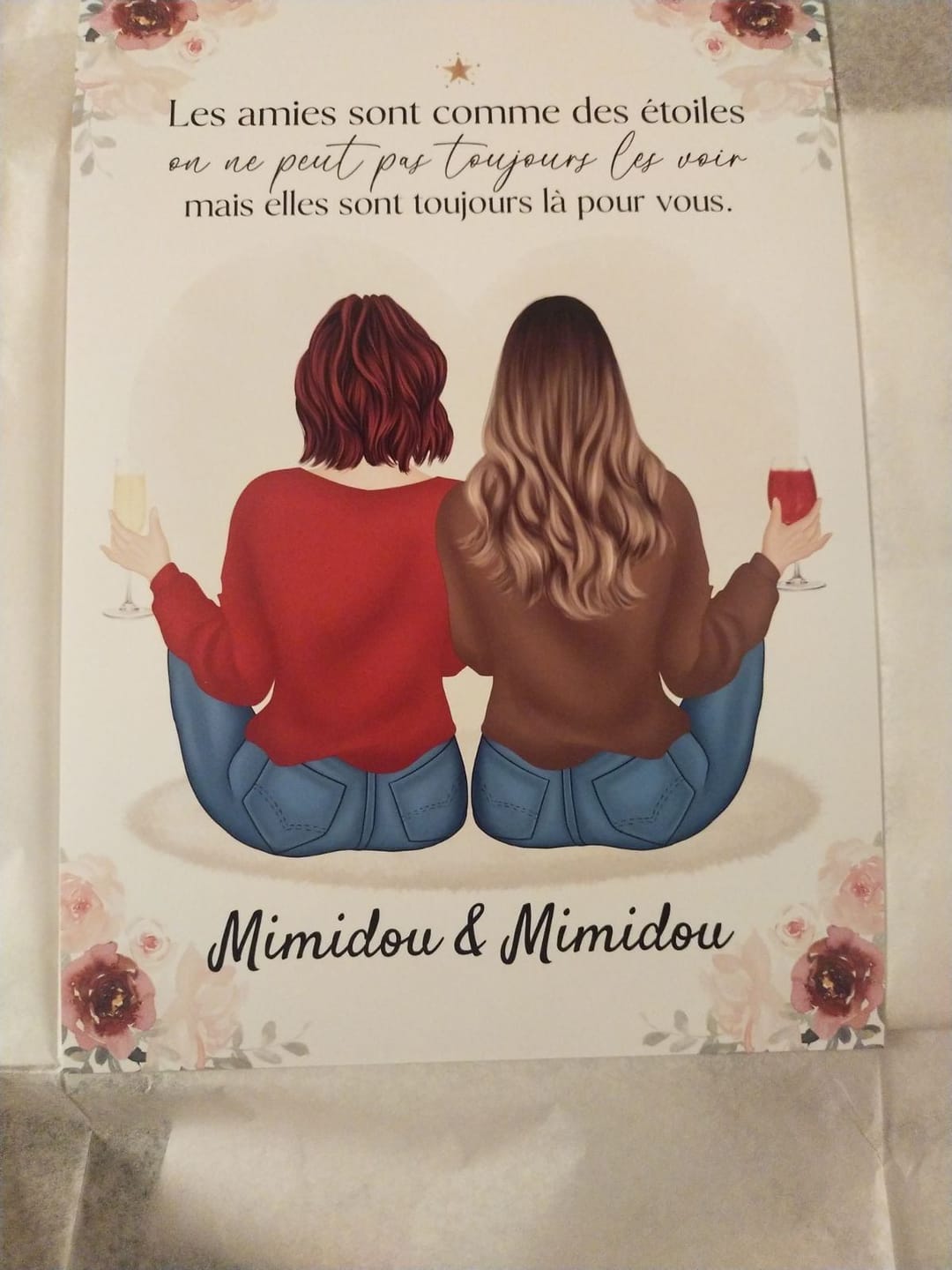 Customer photo review of Affiche Personnalisée - Meilleure Amie/Soeur
