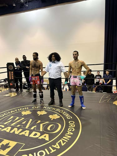 Customer photo review of PRIMO MUAY THAI SHORTS - MIAMI LIGHTS