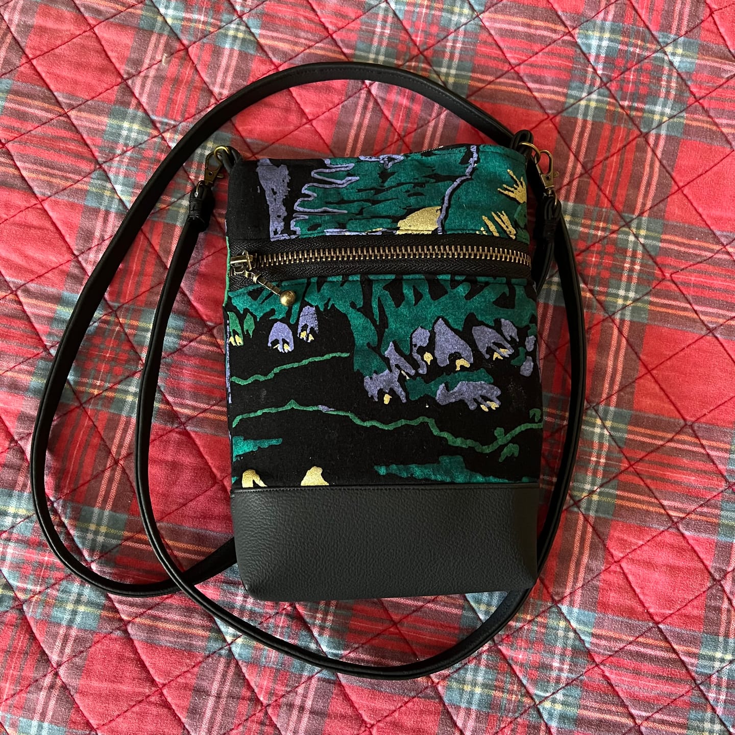 Customer photo review of Wanderlust Phone Bag Pattern