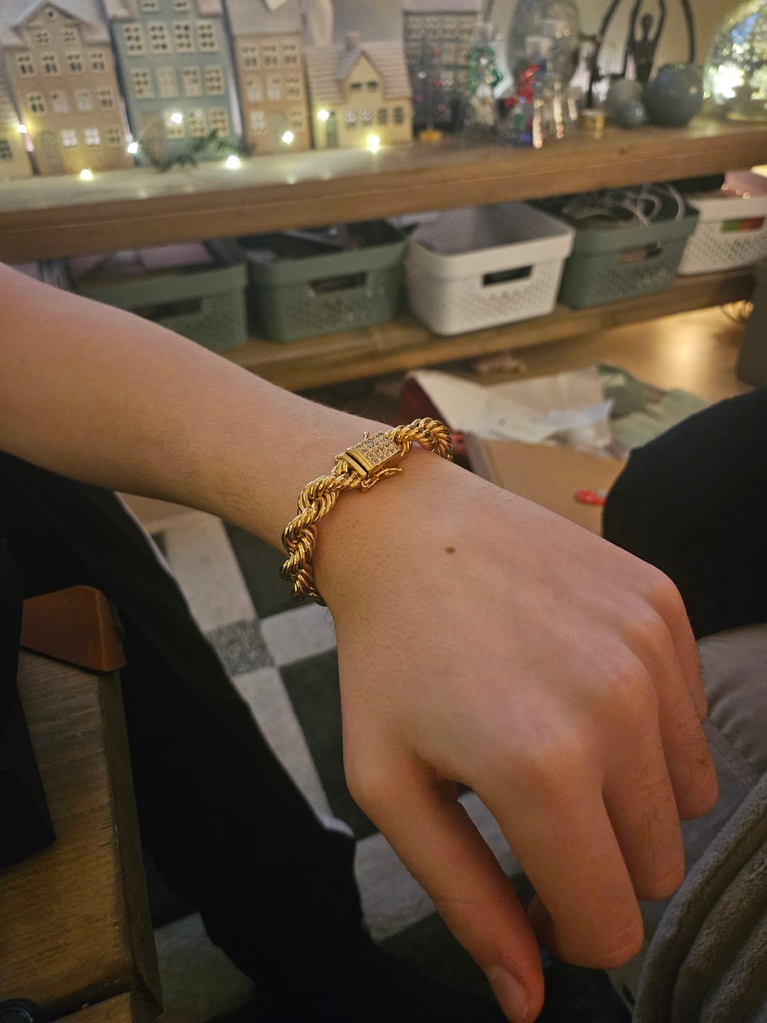 Customer photo review of Cordell Armband 10mm - 18K Guldpläterad