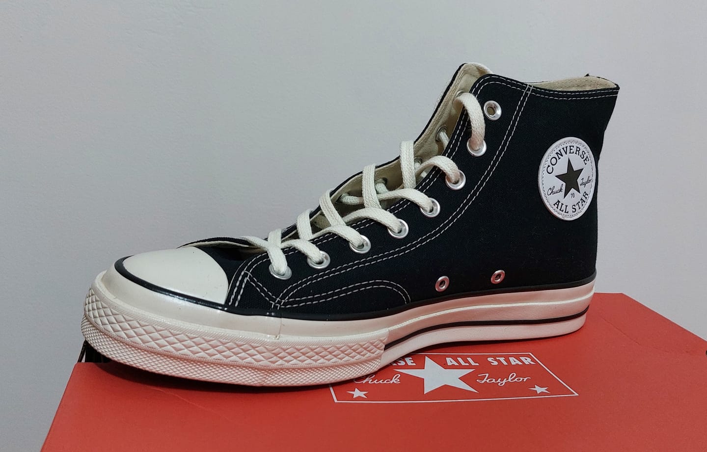 Customer photo review of Zapatillas Converse Chuck 70 Hi Negro Blanco