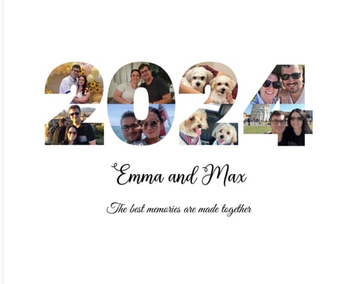 Customer photo review of 2024 Memories Together - Personalised Poster