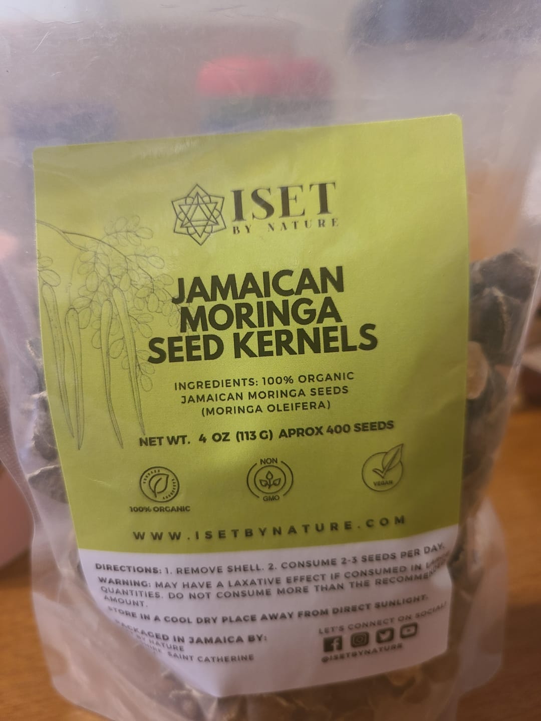 Customer photo review of Jamaican Moringa Seeds, Organic, 4 oz