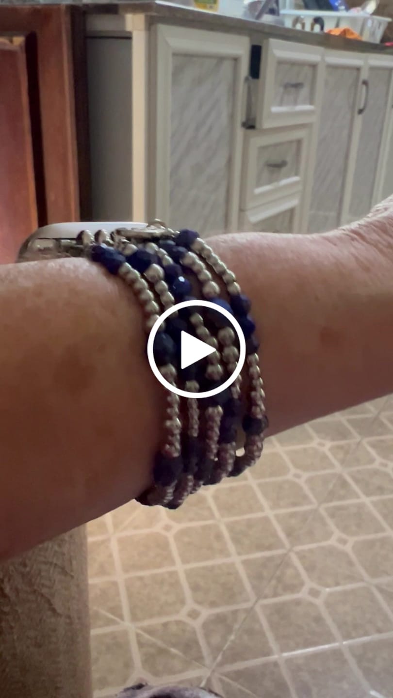 Customer video review of Azure Serenity Silver Stretch Apple Watch Strap