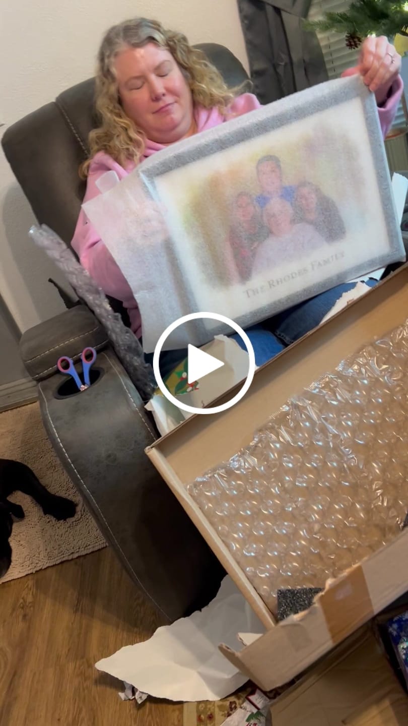 Customer video review of Custom House Portrait