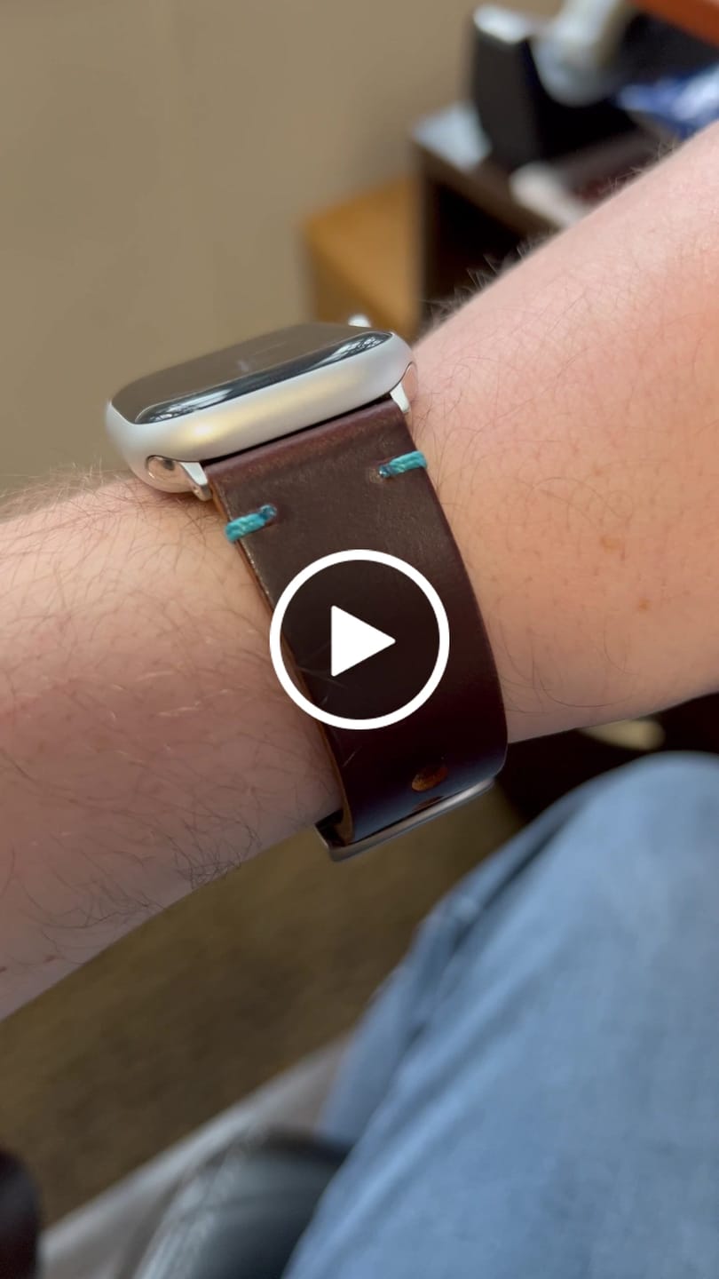 Customer video review of The Maverick Italian Leather Apple Watch Band - Bordeaux Brown
