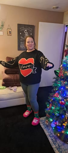 Customer photo review of The Young Hearts Jumper - Black