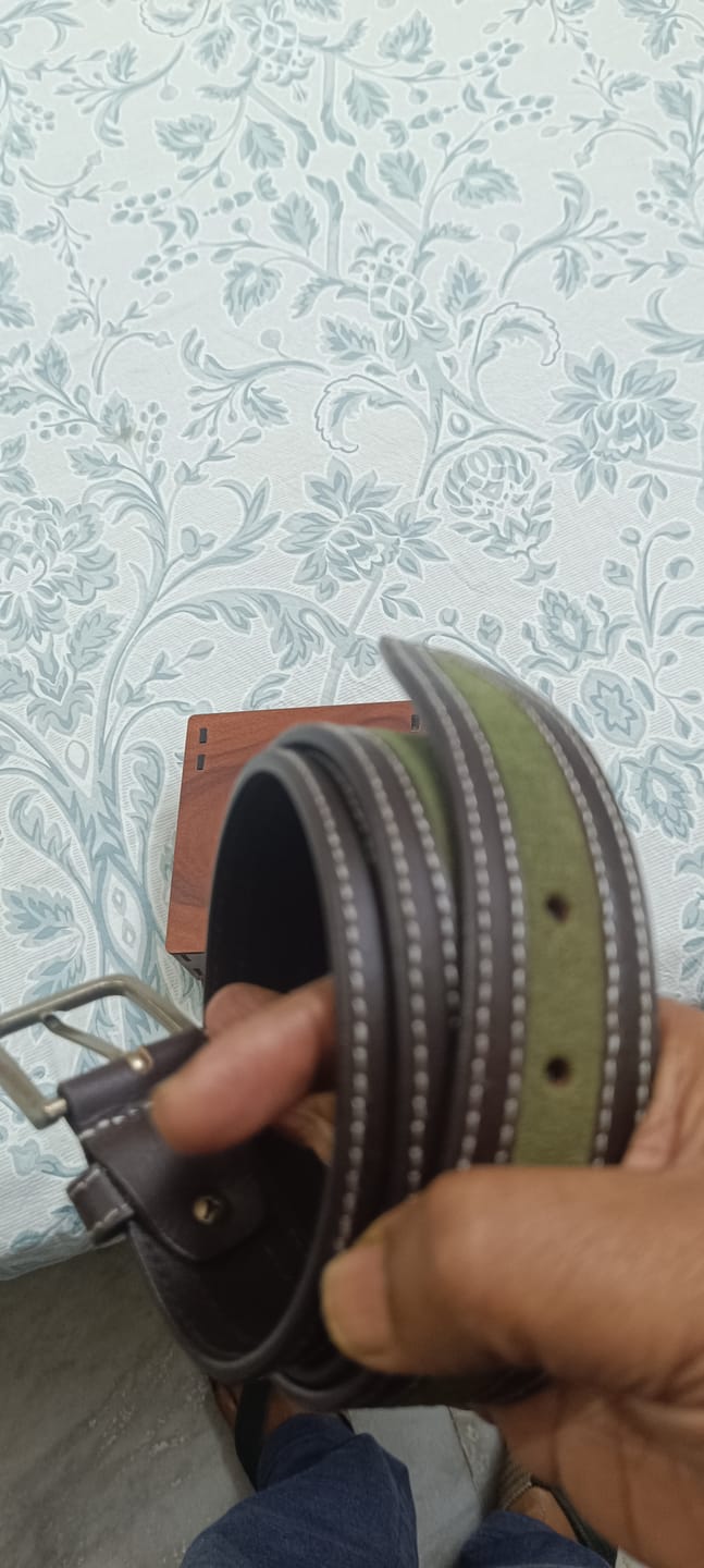 Customer photo review of Bacca Bucci Genuine leather Casual Jeans belt 35 MM wide 4 MM thick