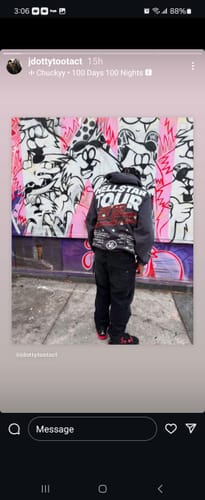 Customer photo review of Hellstar Studios Records Tour Hoodie Faded Black