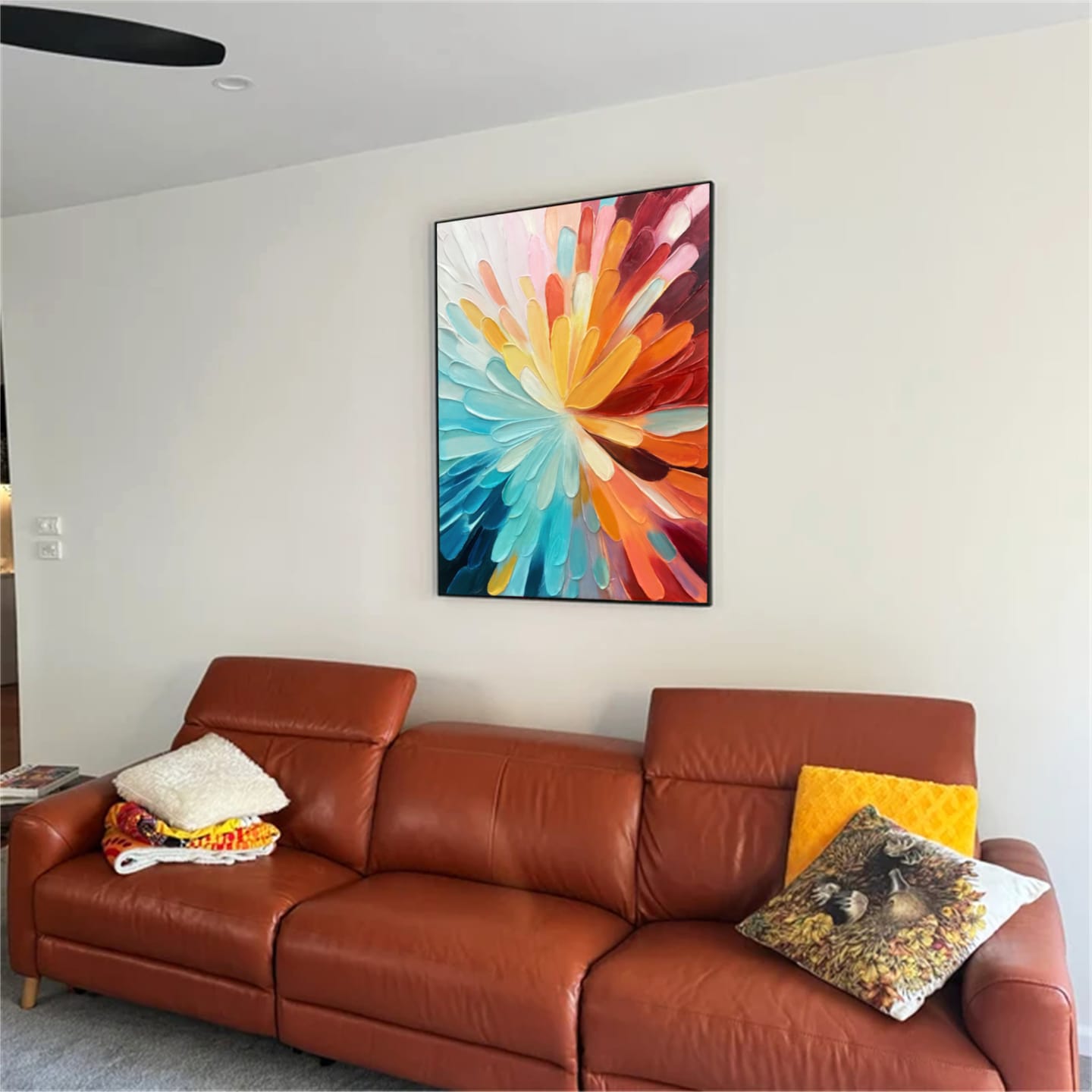 Customer photo review of Colorful Abstract Textured Painting Canvas #AT005