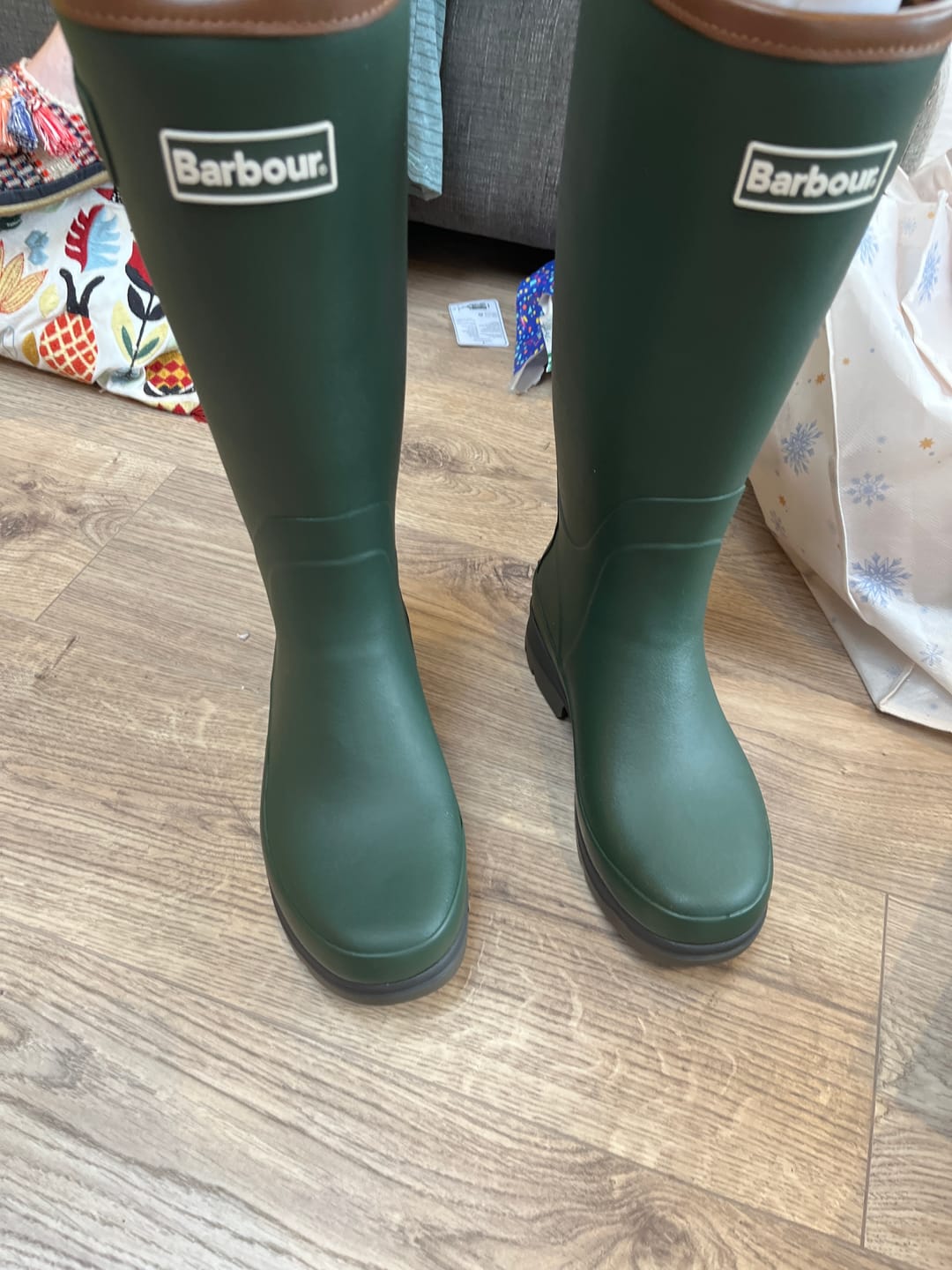 Customer photo review of Barbour Ladies Tempest Wellington Olive