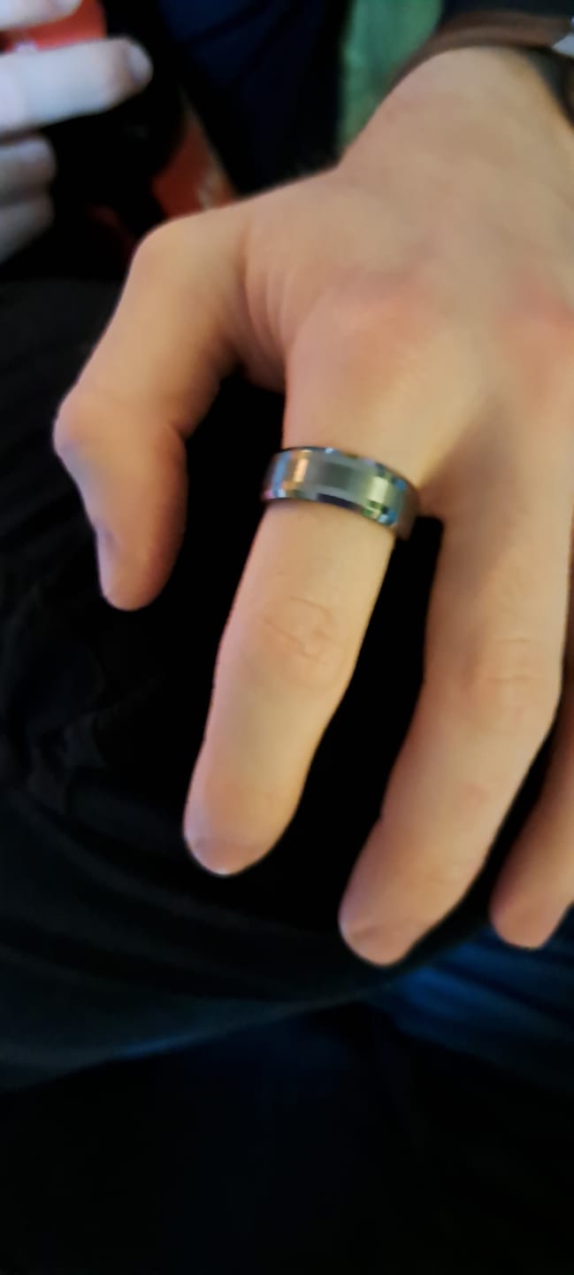 Customer photo review of Brushed 8mm Wonder Ring