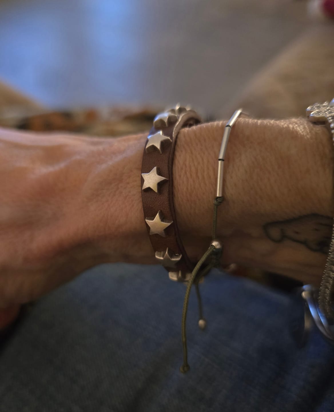 Customer photo review of Bracciale Pelle Stella Mia Palladio Tulsi
