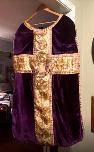 Customer photo review of Dark Purple Silk Velvet Fabric