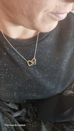 Customer photo review of Collier Amour Fusionnel - À ma fille - Bisous, Papa