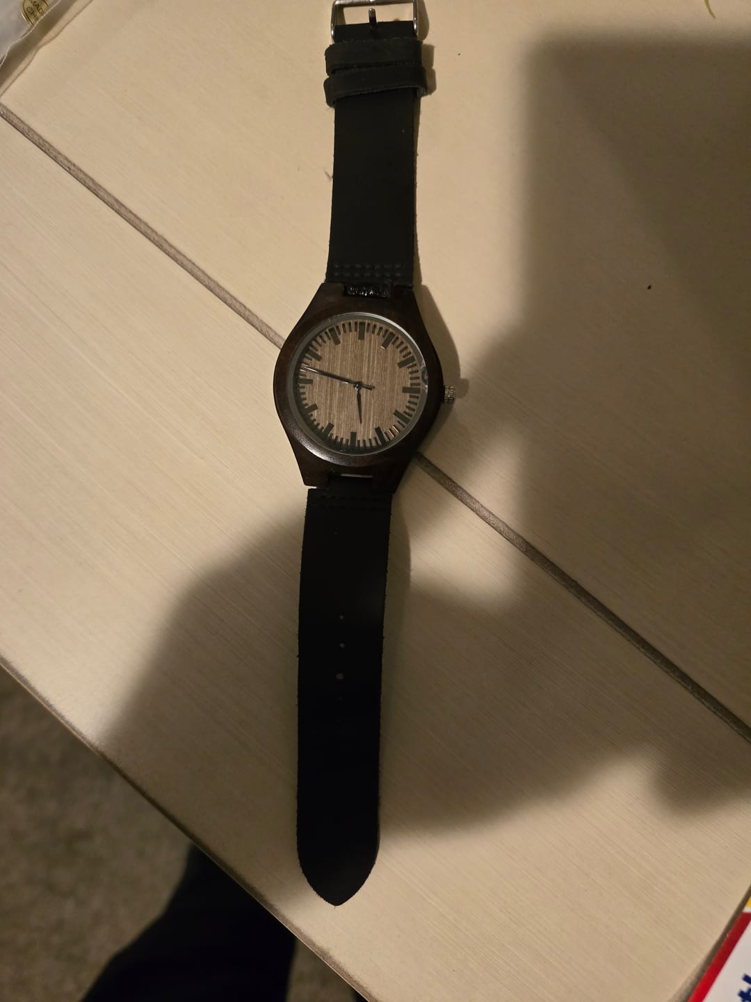 Customer photo review of To My Son - Love, Dad - Engraved Wood Watch - SS482D