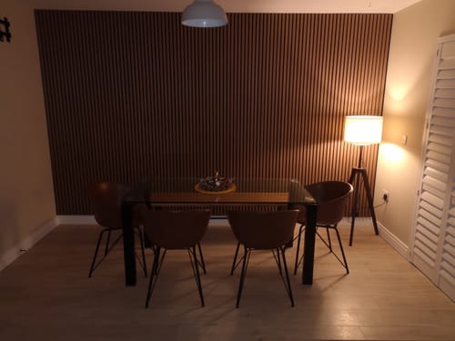 Customer photo review of Wooden Wall Panel | Mocca | Premium 3-sided Wood Veneer